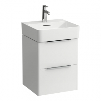 Spintelė praustuvui Laufen BASE 433x391x515 mm, su dviem stalčiais, praustuvui 815281, spalva- balta blizgi 